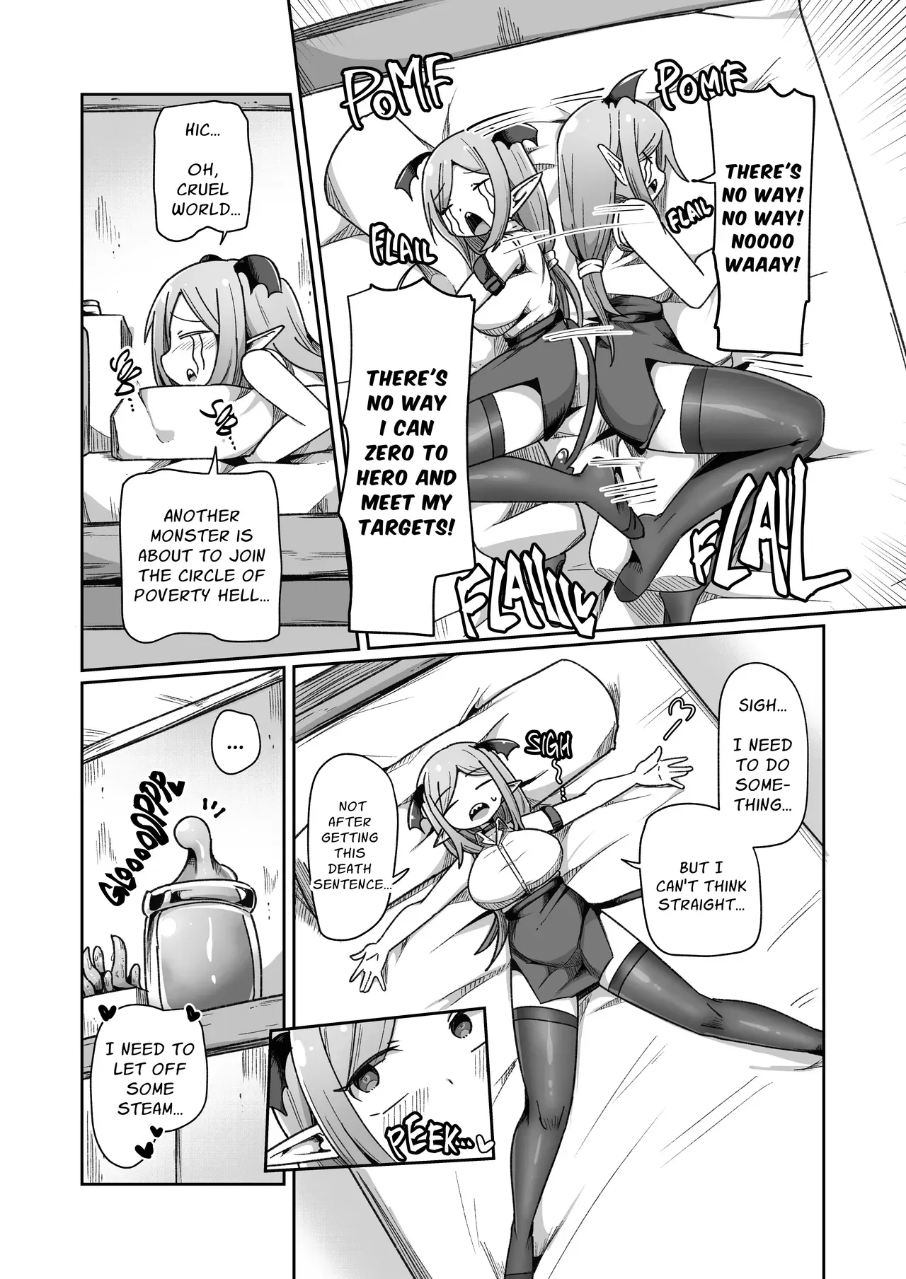 [Echie Kokufuku Aka (Monota)] Kaisha no Kane de Tsukutta Ero Dungeon de Soudai na Onani o Suru Monster Shain-chan | Embezzlement, Ho: Wagie Monster-chan Builds Her Very Own Goon Cave Dungeon [English] [grimalkin] - Page 6