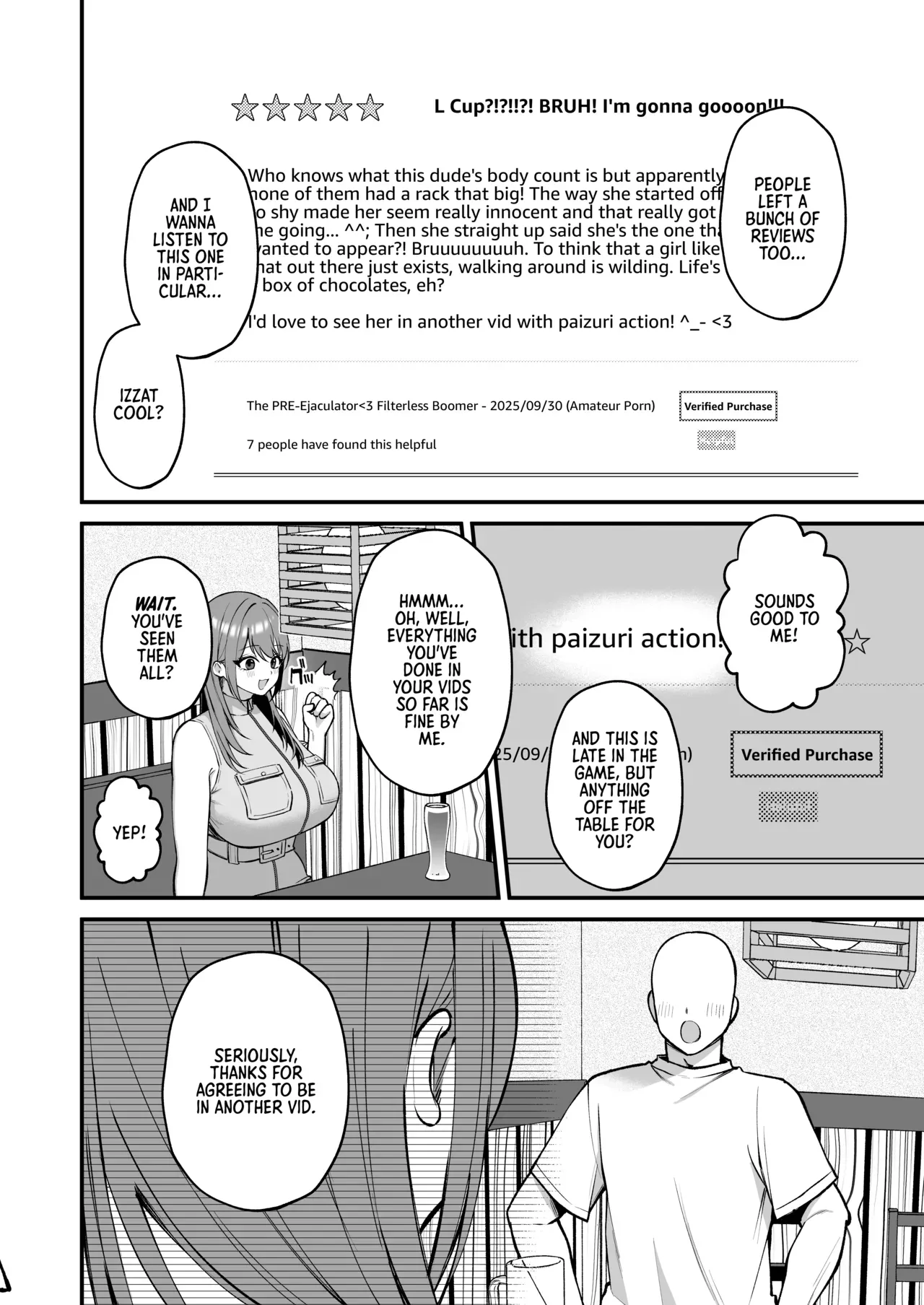 [Ichigo Crown (Yuzuri Ai)] L-Cup Joshidaisei 20cm Chou Dekachin de Doujin AV Debut ~Paizuri Hole de Asobo Hen~ | An L-Cup College Chick's Porn Escapade with a Behemoth - Paizuri Time [English] [Digital] - Page 8