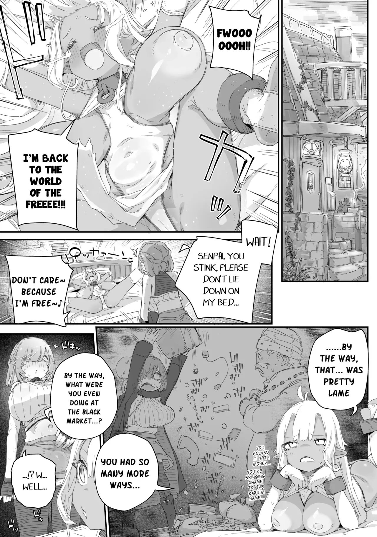 [PLATONiCA (Nyorubee)] Maryoku Kare de Chiichaku Natta Dark Elf Senpai ~Dorei Ochi Shitemo Namaiki datta node, Futanari Chinpo de Bachiboko Wakarase Sex!!!~ [English] - Page 7
