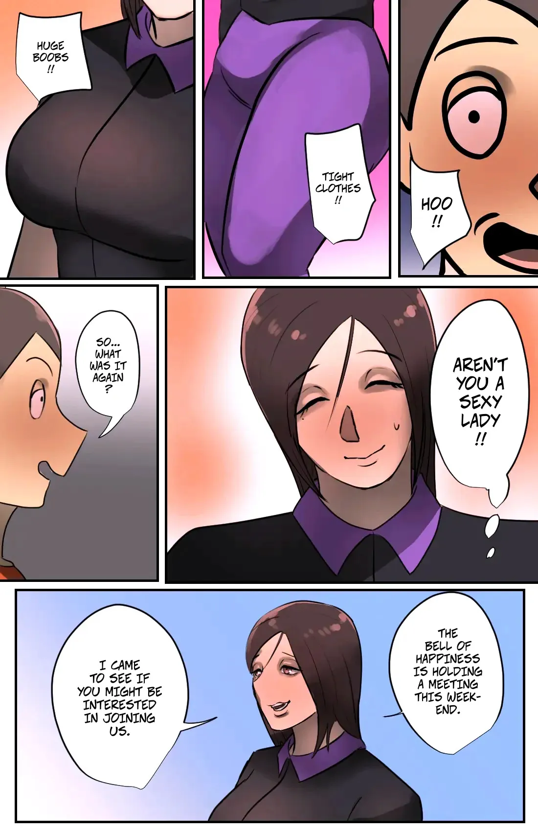 [Chotto B-Sen] A Saleswoman Interrupted Me While I Was Jerking-Off -- Genkan o Aketara Iru Kanyuu Oba-san [Colorized] - Page 5