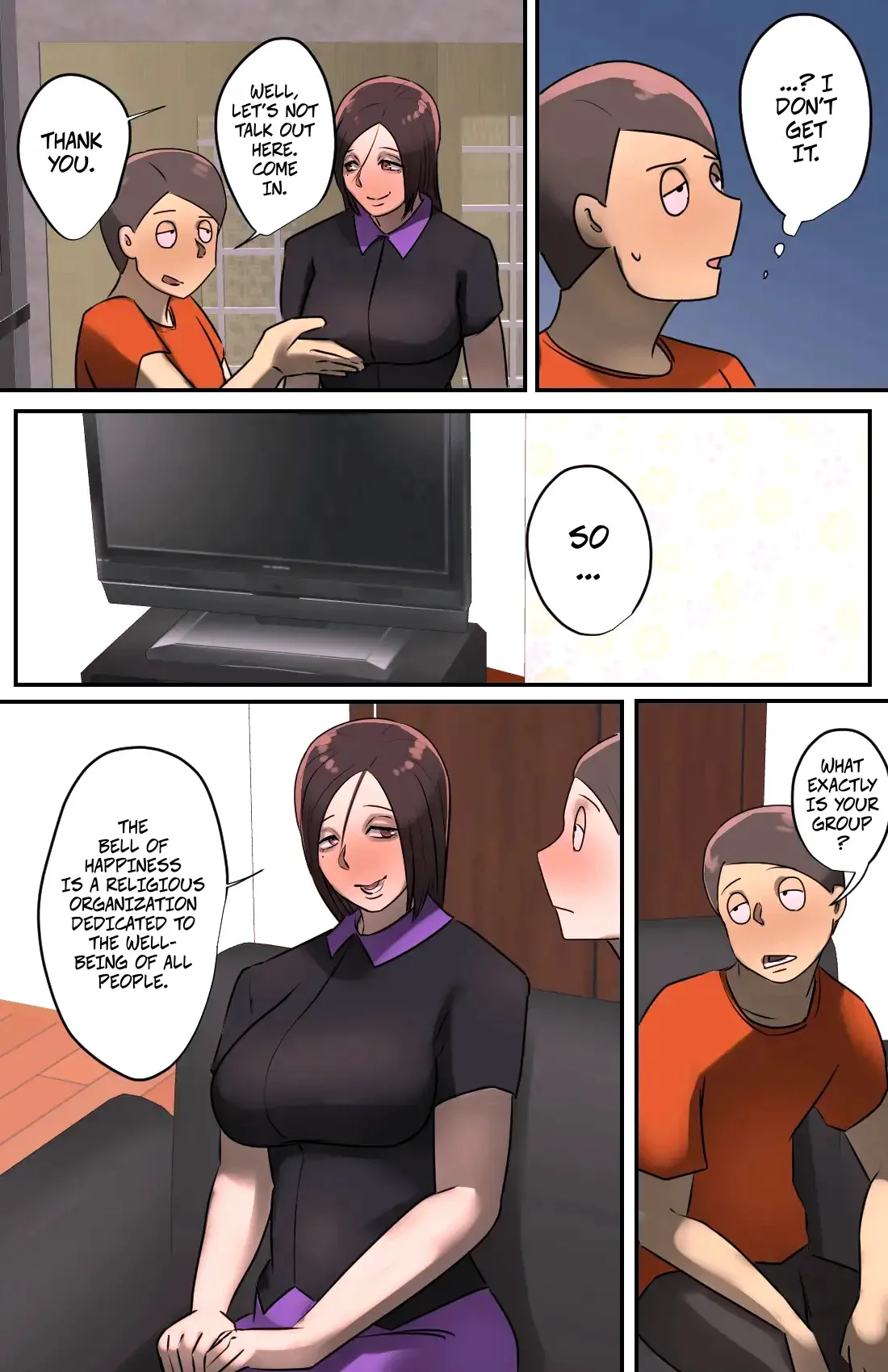 [Chotto B-Sen] A Saleswoman Interrupted Me While I Was Jerking-Off -- Genkan o Aketara Iru Kanyuu Oba-san [Colorized] - Page 6