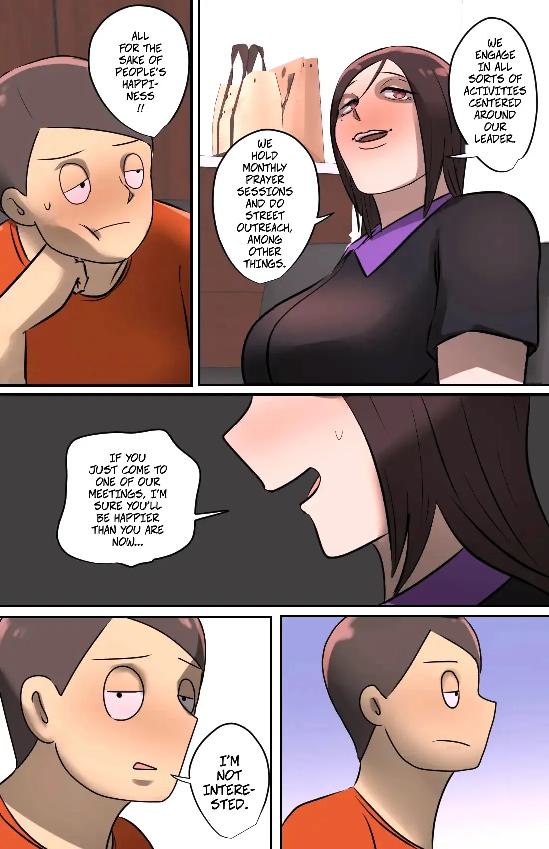 [Chotto B-Sen] A Saleswoman Interrupted Me While I Was Jerking-Off -- Genkan o Aketara Iru Kanyuu Oba-san [Colorized] - Page 7