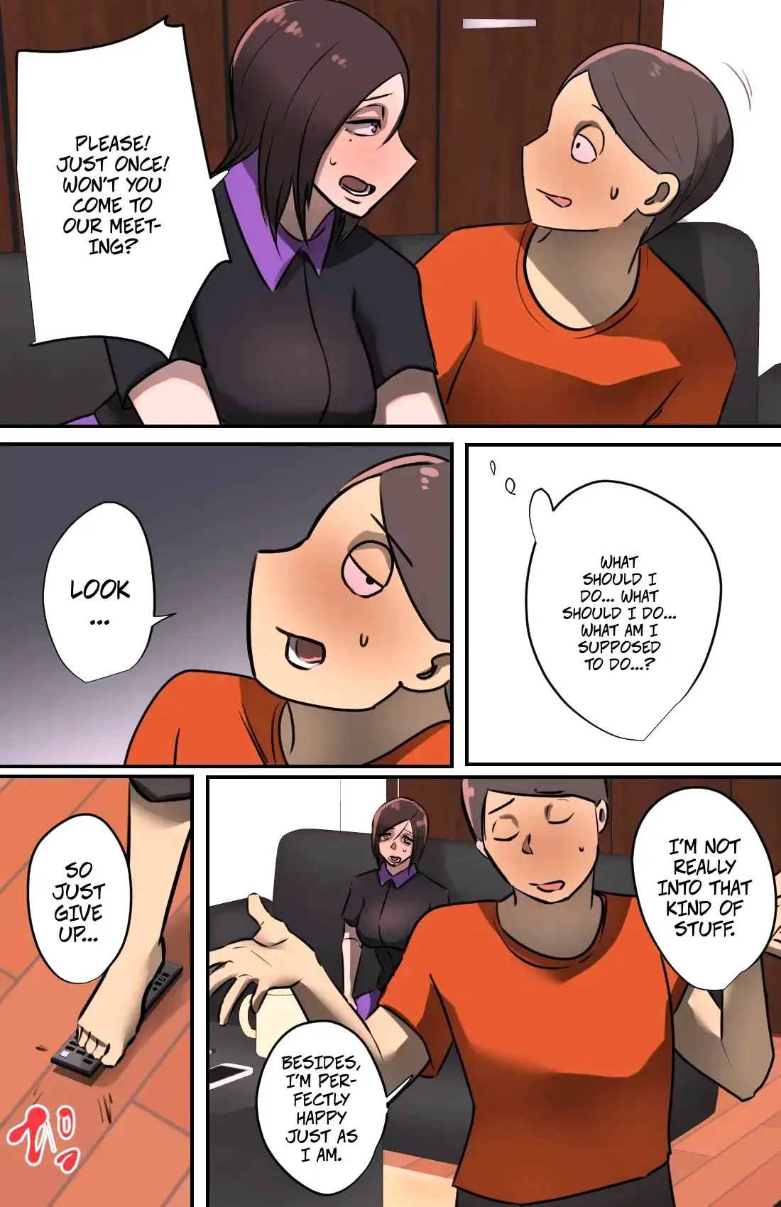 [Chotto B-Sen] A Saleswoman Interrupted Me While I Was Jerking-Off -- Genkan o Aketara Iru Kanyuu Oba-san [Colorized] - Page 9