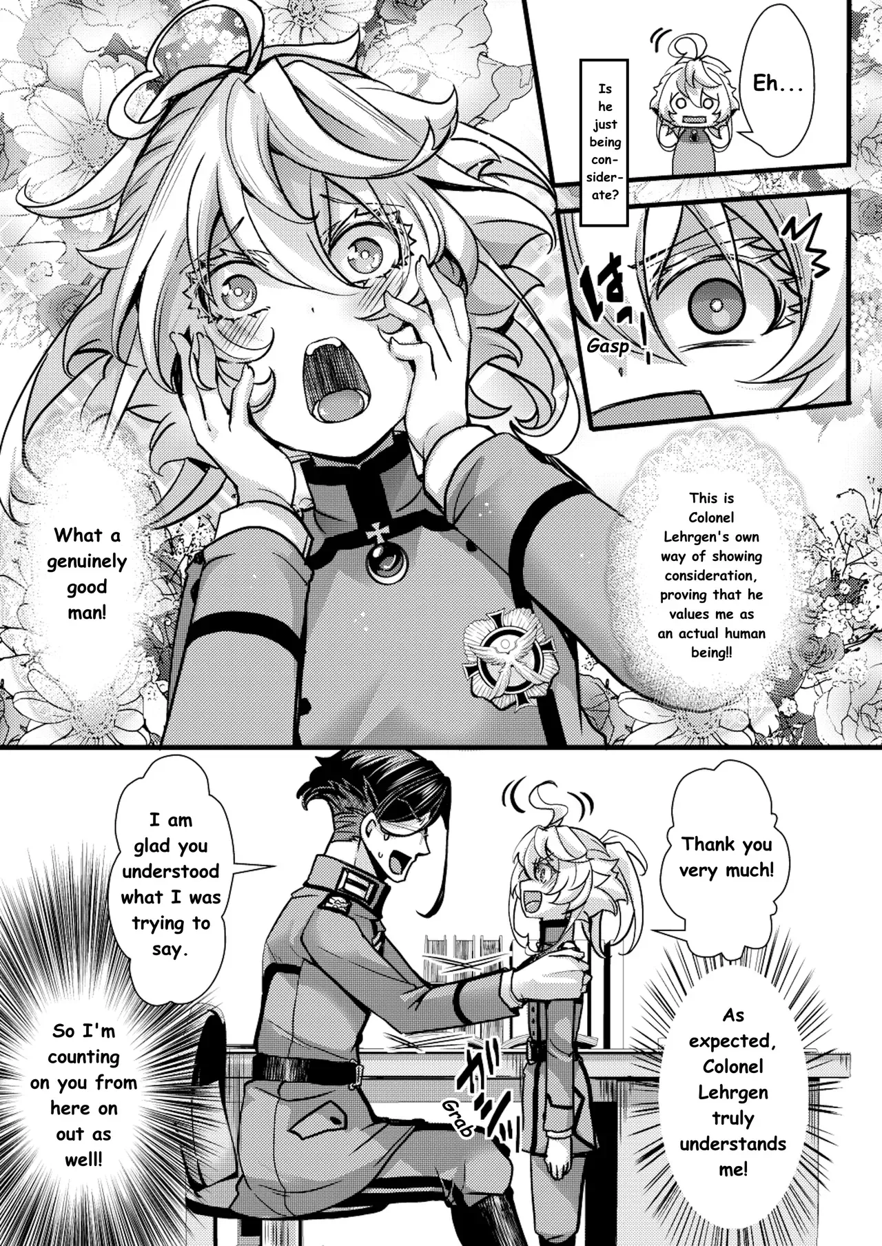(C108) [Goshujinsama no Omochabako (hal)] A Story About Breasts in the Isekai Quartet Timeline! (Youjo Senki)[Mister Television] - Page 5