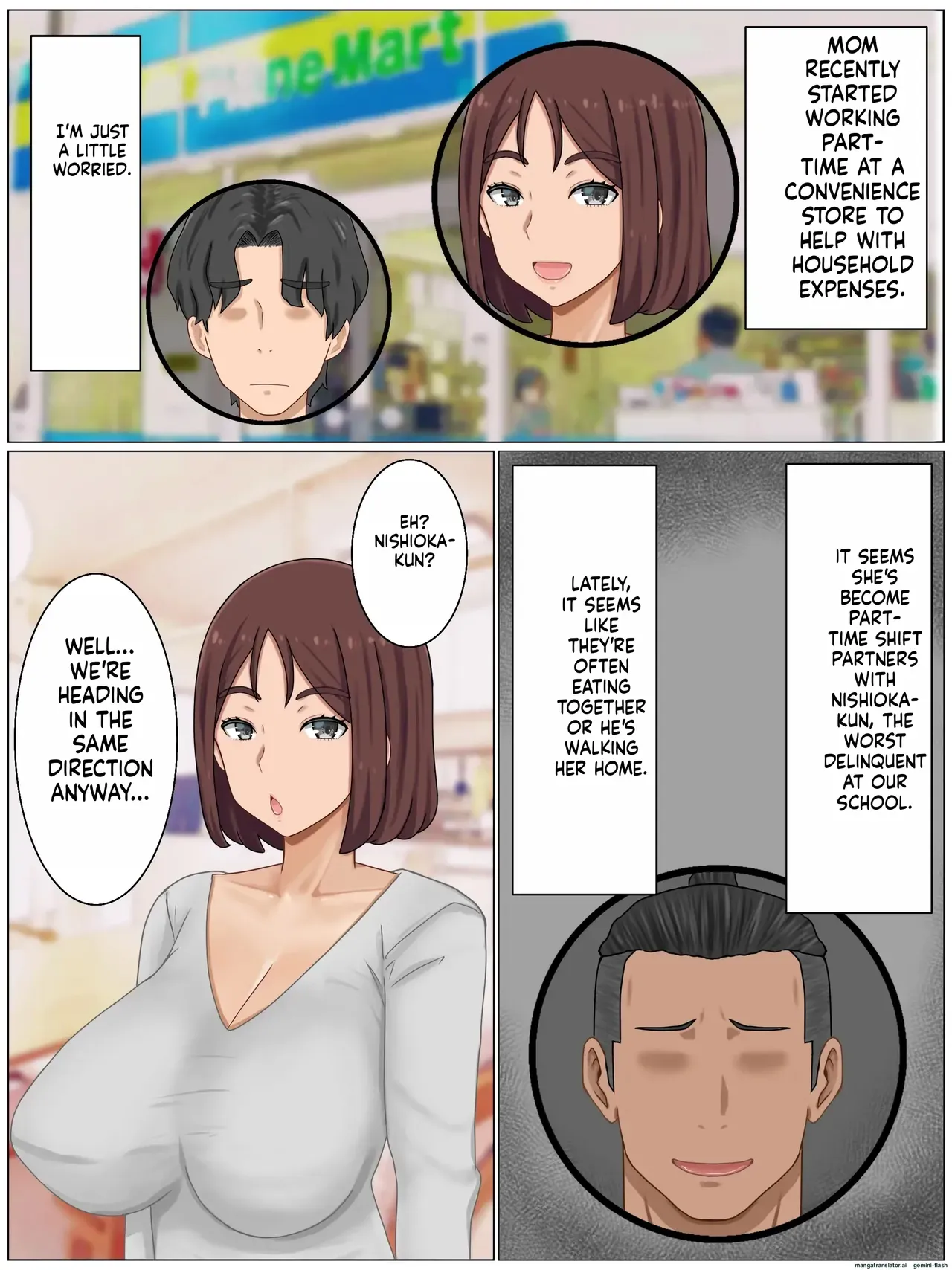 saimon k - Iinari Kyonyuu Haha~ Saikin, Boku no Kaasan wa Gakkou Ichi no Furyou to Naka ga - Page 3