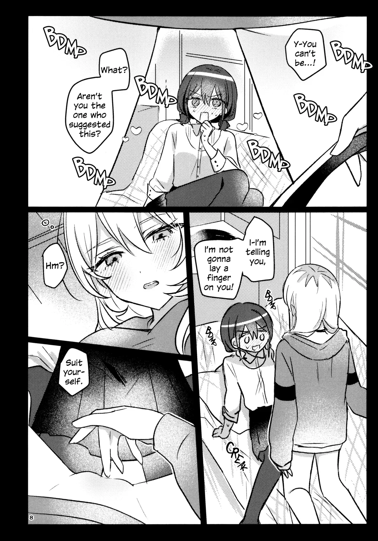 (Zenbu Buchikome. 8) [Hamu-chan Daisuki (Momi)] Ashita Kara Kinshu Suru | Sober Starting Tomorrow! (Girls Band Cry) [English] - Page 7