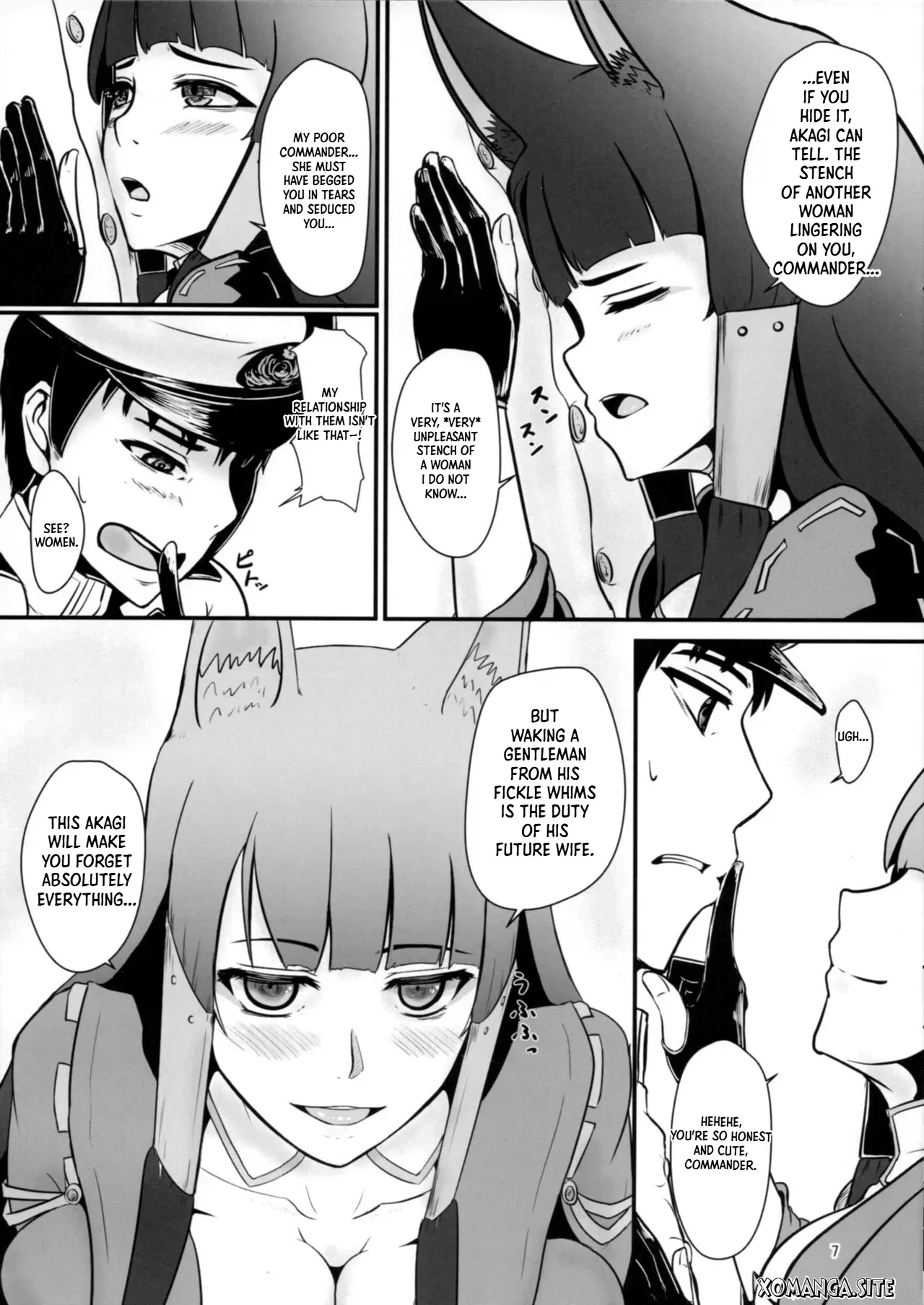 (C93) [Harinashi Honpo (Harimu Ohagi)] Teitoku wa Yandere Akagi ni Rouraku Sarete Shikikan-sama ni Narimashita. (Azur Lane) [English] [Xo Manga] - Page 6