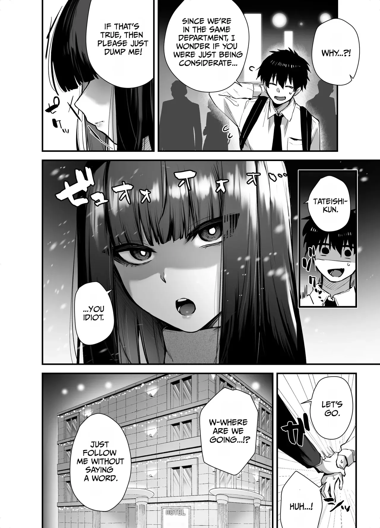 [Ebi Hoppe (Galvalume Kouhan)] Cool na Onna Joushi no Aishikata - Wakarebanashi o Shitara Love Hotel de Seieki o Shiboritorareta Hanashi - [English] [duaduapertujuh] - Page 10