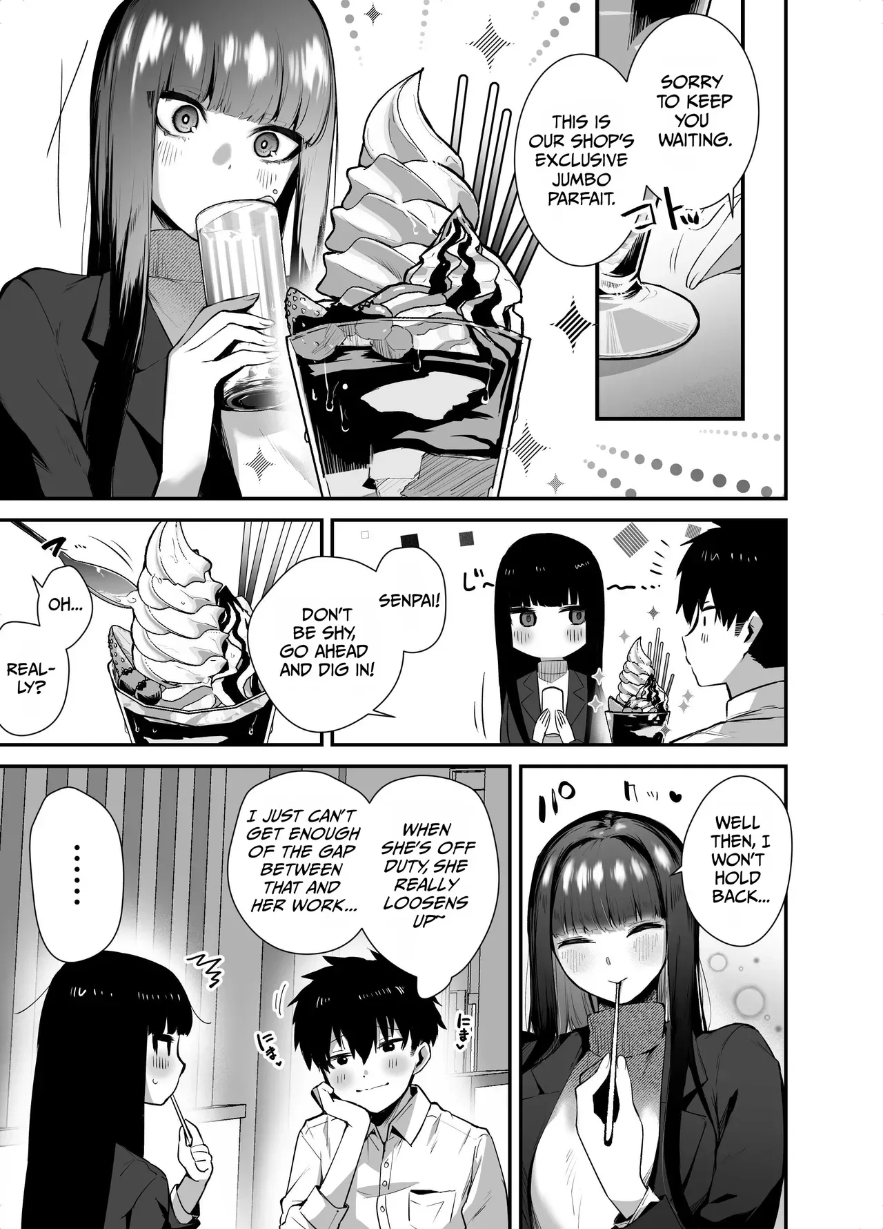 [Ebi Hoppe (Galvalume Kouhan)] Cool na Onna Joushi no Aishikata - Wakarebanashi o Shitara Love Hotel de Seieki o Shiboritorareta Hanashi - [English] [duaduapertujuh] - Page 7