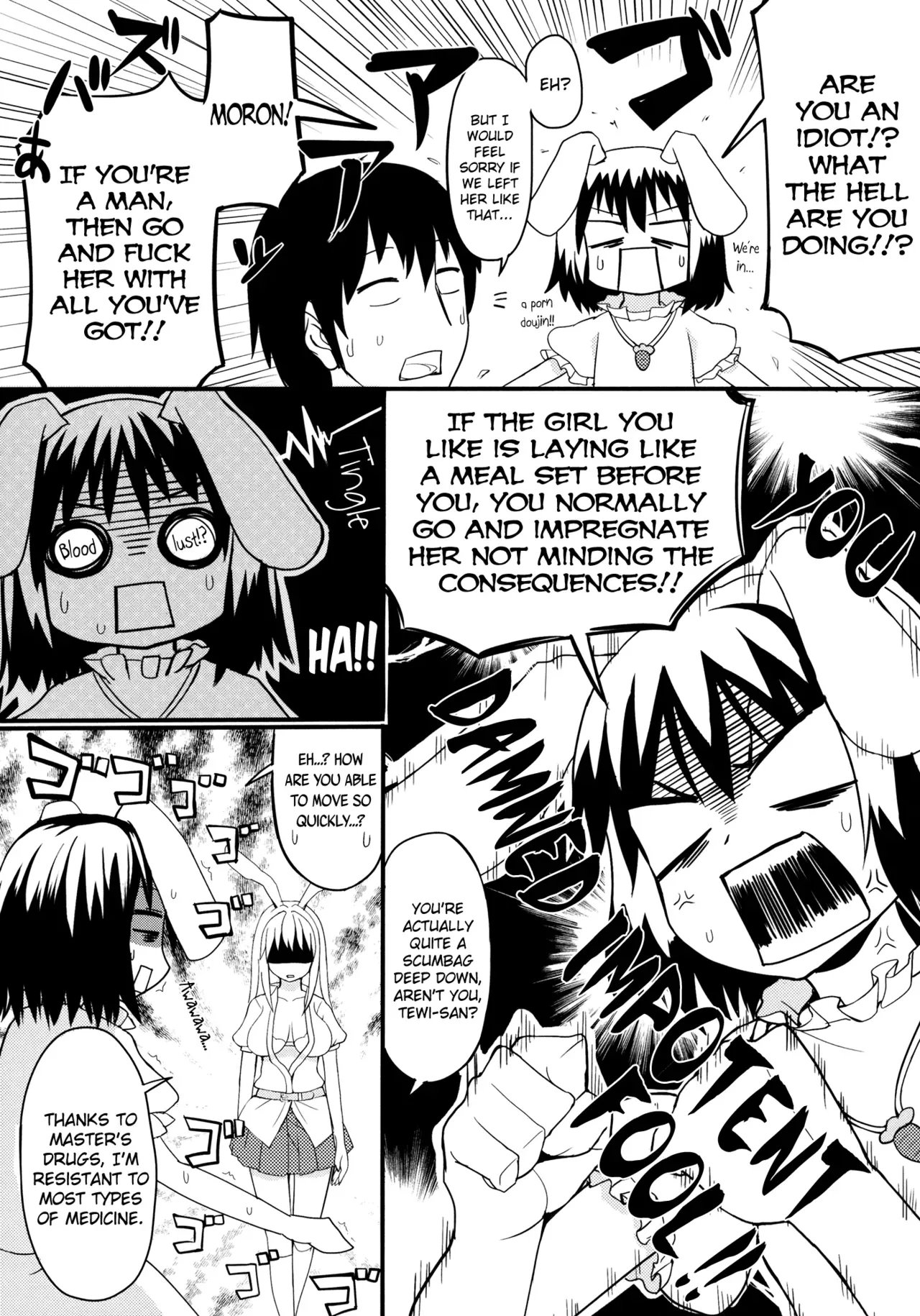 (C82) [Ryokucha Combo (Chameleon)] Usagi no Okusuriyasan (Touhou Project) [English] [biribiri] - Page 7