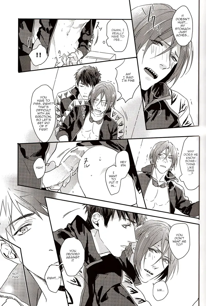 (Hoeru! SHARK!!) [SAKEPAPA (Ooki)] Rin-chan ga Shikkin suru Hanashi | The story of Rin's incontinence (Free!) [English] [Bokushii] - Page 8
