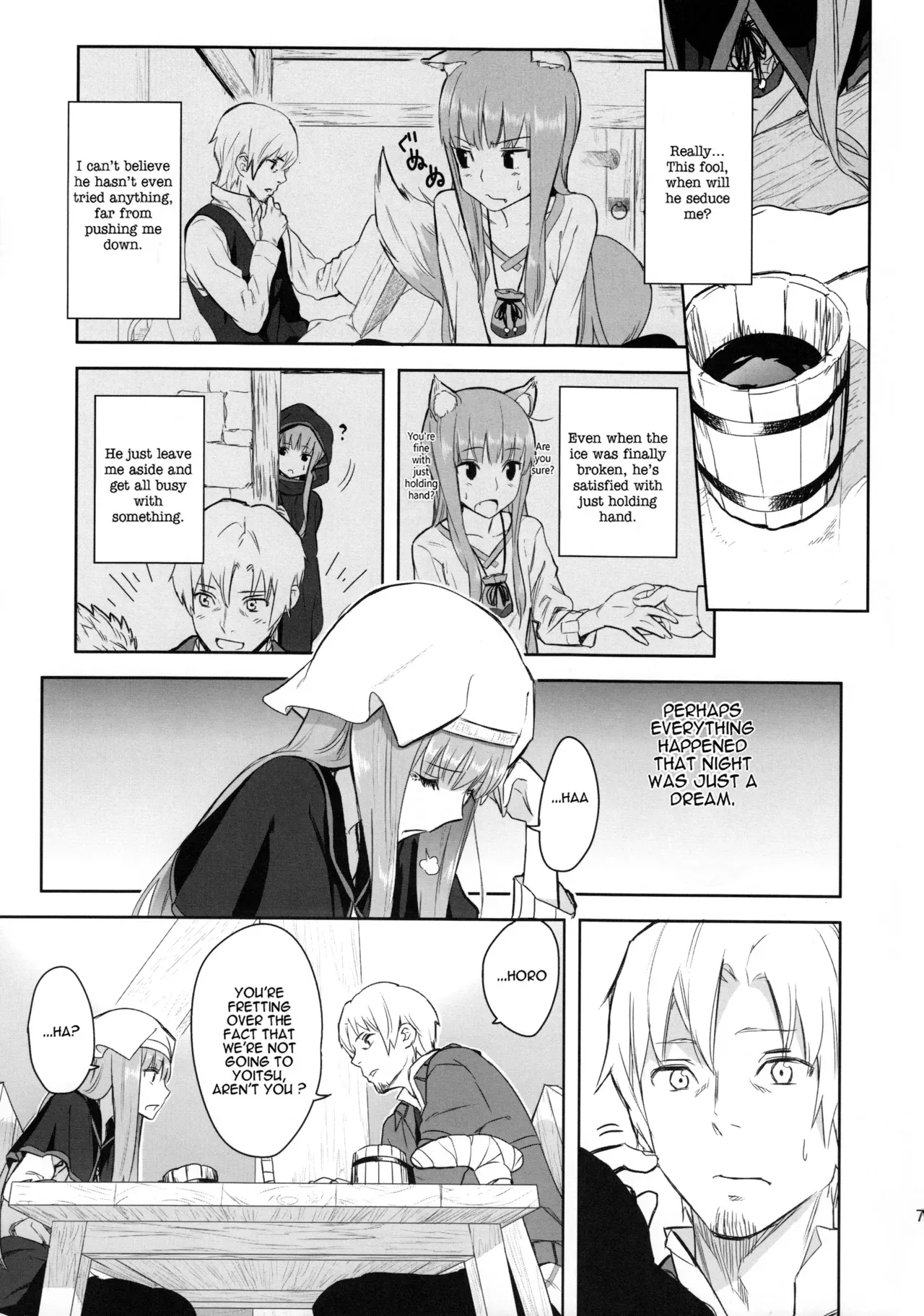 (C83) [Ajisaidenden (Kawakami Rokkaku, Takanashi Rei)] Harvest II (Spice and Wolf) [English] [VLtrans] [Decensored] - Page 7