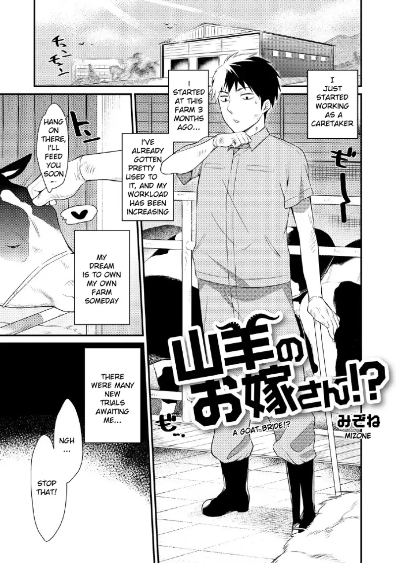 [Mizone] Yagi no Oyome-san!? | A Goat Bride! (Comic Anthology Qoopa Vol. 5) [English] [Decensored] - Page 1