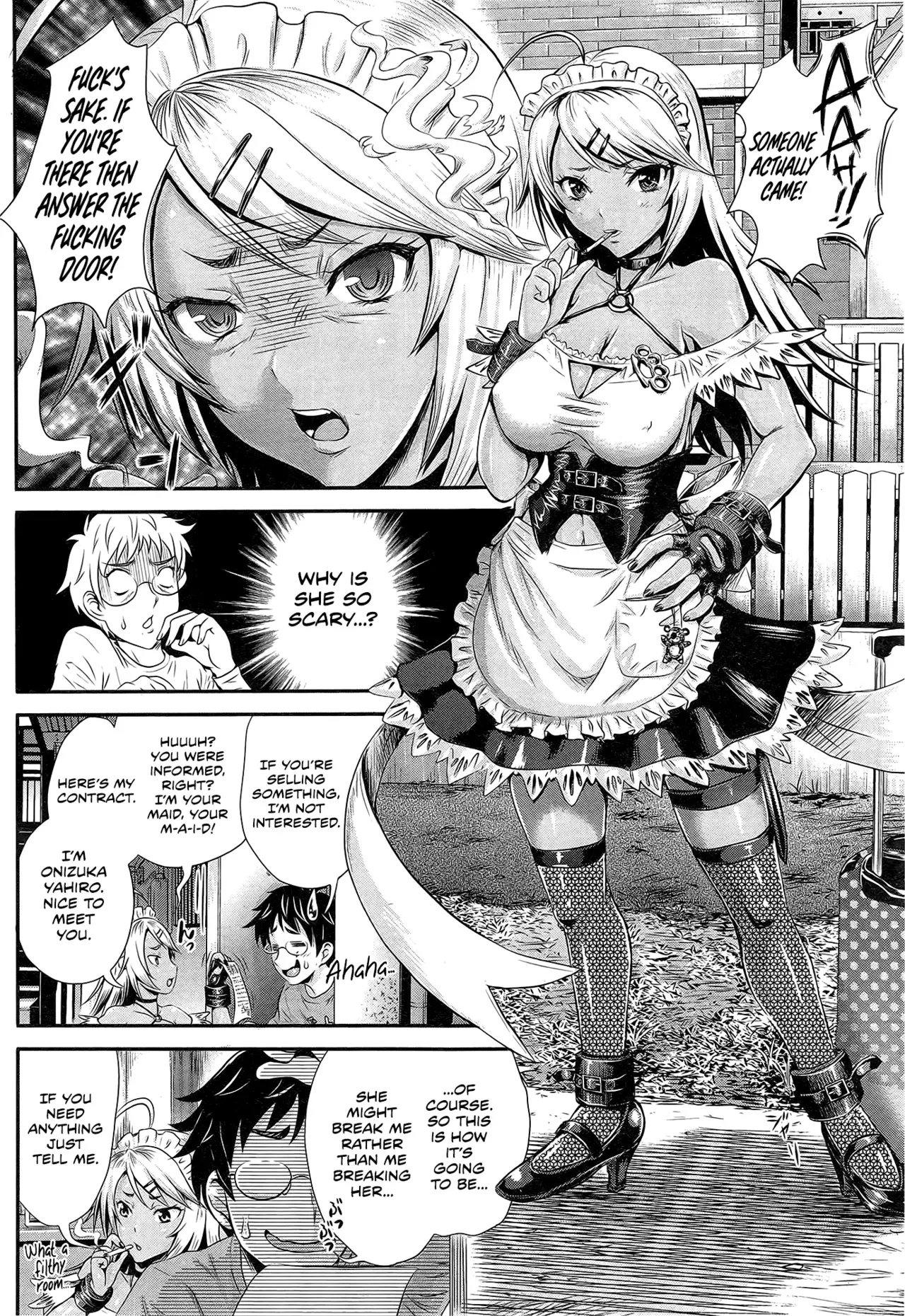 [Kubota Chihiro] Akarui Maid (?) Keikaku | Bright Maid (?) Plan (COMIC Tenma 2014-12) [English] [Team Koinaka] - Page 4