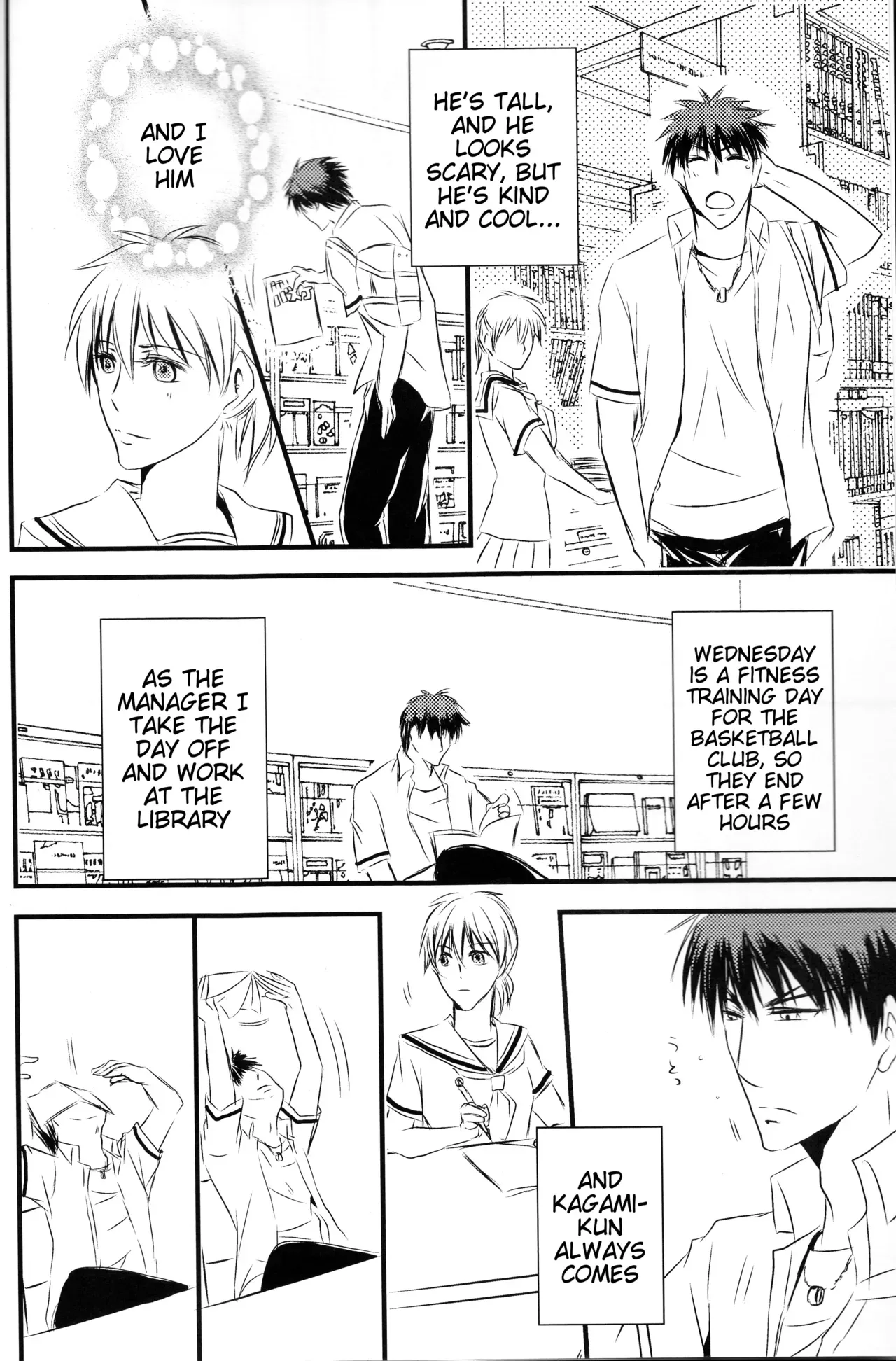 (DC RETURNS 7) [Beni (Inoue Kiyoshi)] Toshoshitsu no Kajin-kun (Kuroko no Basuke) [English] [Tigoris Translates] - Page 3