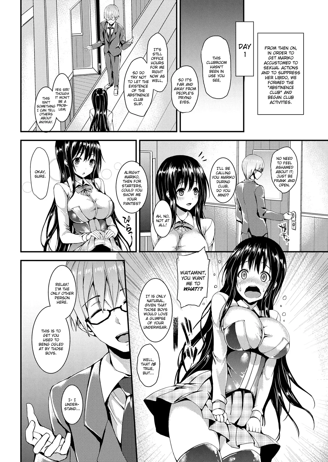 [Michiking] Kinyoku-bu ~Joseito-tachi ni Choukyou Seikyouiku Jisshuu~ | Abstinence Club ~A Practical Sex Education for Female Students~ [English] [biribiri + HimaHimaSeijin] [Digital] - Page 4