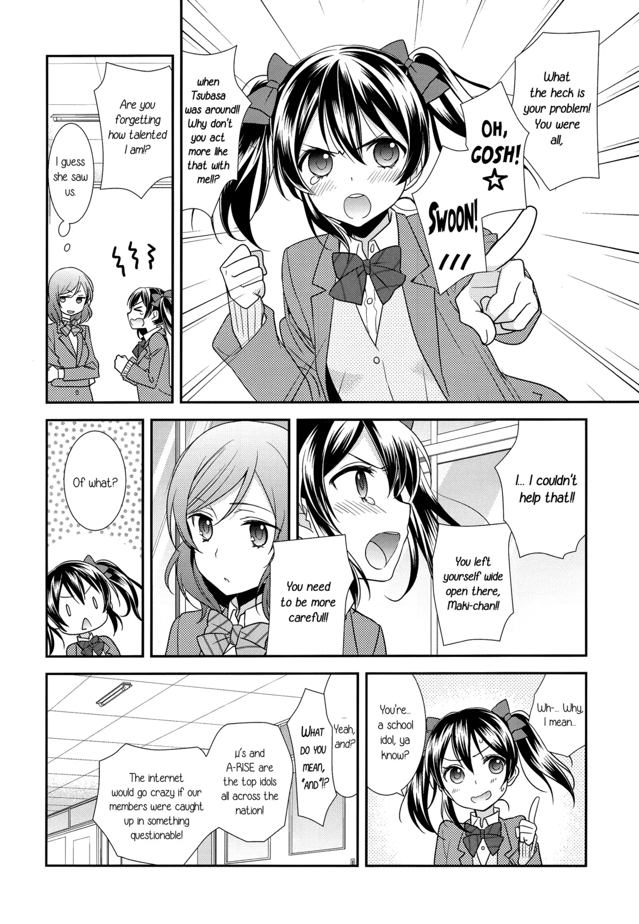 (Anata to Love Live! 5) [Sweet Pea (Ooshima Tomo)] Uchuu No.1 Idol Nico-nii ga Choro Sugi Maki-chan ni Okoru no wa Atarimae desu. (Love Live!) [English] [GiB + Yuri-ism] - Page 9