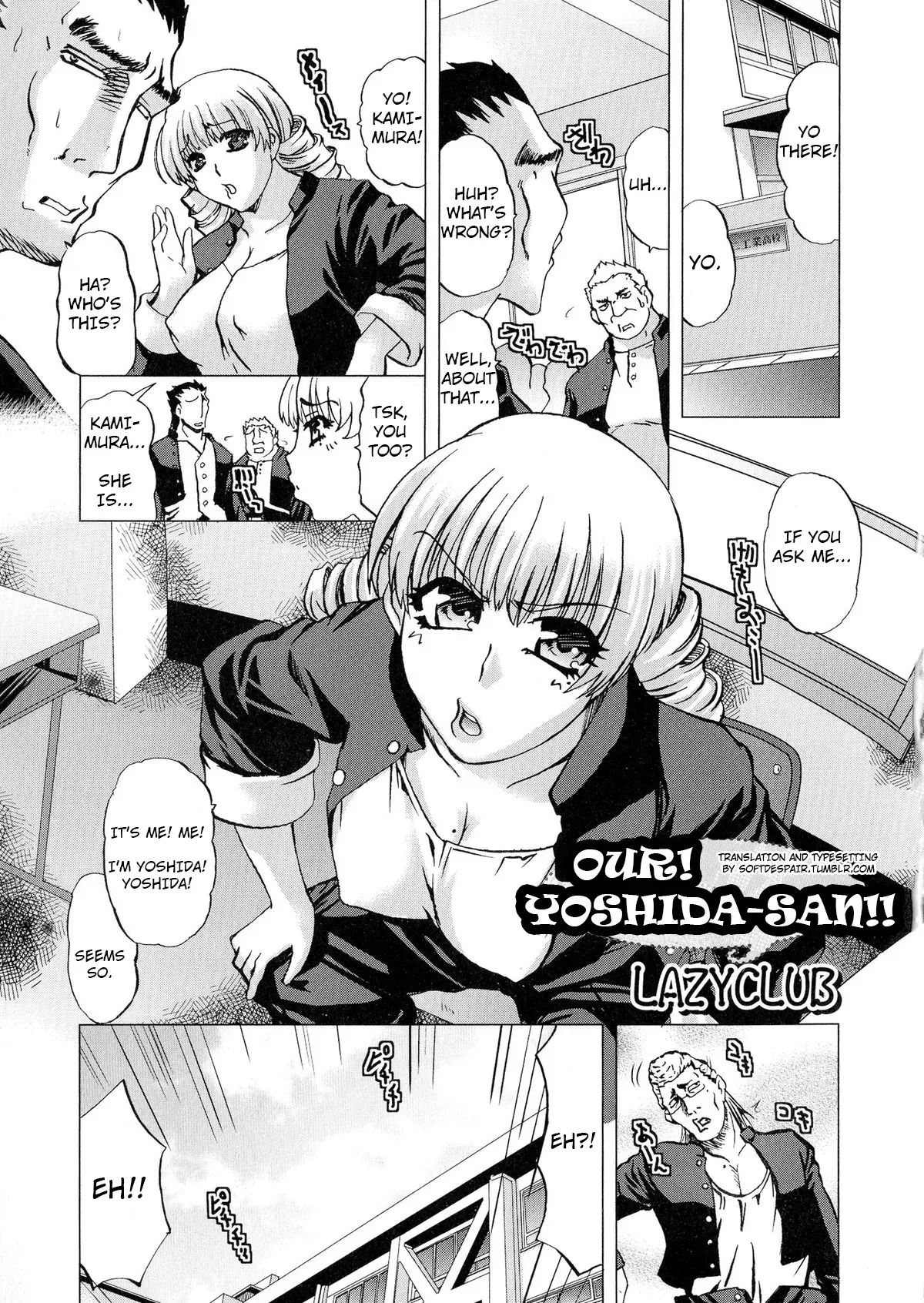 [LAZYCLUB] Ore-tachi no! Yoshida-san!! | Our! Yoshida-san! (Nyotaika! Paradise 04) [English] [Harvey P Cilgin] - Page 1